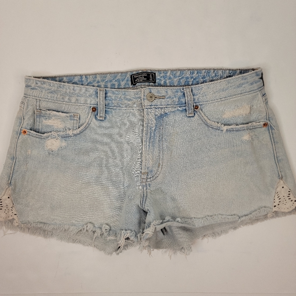 Abercrombie and fitch Sz 31 Jean Shorts Harper Low Rise Fray